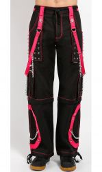 Gothic Black Hot Pink Pant